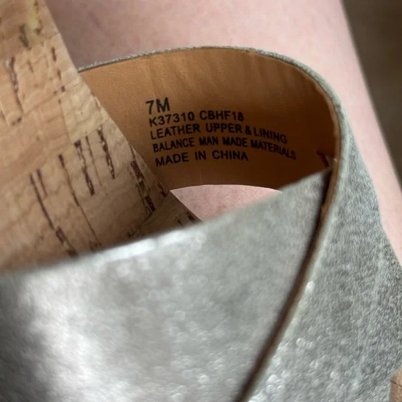 Kork-Ease “Ava” Wedge Sandals in Metallic Gold Leather - Picture 7 of 7